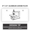 2" X 4" Aluminum License Plate  Thumbnail