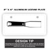 2" X 4" Aluminum License Plate  Thumbnail