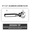 2" X 4" Aluminum License Plate  Thumbnail
