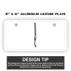2" X 4" Aluminum License Plate  Thumbnail