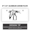 2" X 4" Aluminum License Plate  Thumbnail
