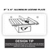 2" X 4" Aluminum License Plate  Thumbnail