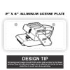 2" X 4" Aluminum License Plate  Thumbnail