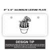 2" X 4" Aluminum License Plate  Thumbnail