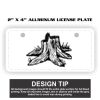 2" X 4" Aluminum License Plate  Thumbnail