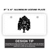 2" X 4" Aluminum License Plate  Thumbnail