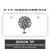 2" X 4" Aluminum License Plate  Thumbnail
