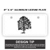 2" X 4" Aluminum License Plate  Thumbnail