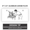 2" X 4" Aluminum License Plate  Thumbnail