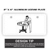 2" X 4" Aluminum License Plate  Thumbnail