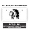 2" X 4" Aluminum License Plate  Thumbnail