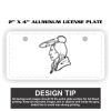 2" X 4" Aluminum License Plate  Thumbnail