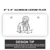 2" X 4" Aluminum License Plate  Thumbnail
