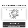 2" X 4" Aluminum License Plate  Thumbnail