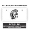 2" X 4" Aluminum License Plate  Thumbnail