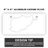 2" X 4" Aluminum License Plate  Thumbnail