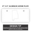 2" X 4" Aluminum License Plate  Thumbnail