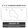2" X 4" Aluminum License Plate  Thumbnail