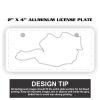 2" X 4" Aluminum License Plate  Thumbnail
