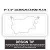 2" X 4" Aluminum License Plate  Thumbnail