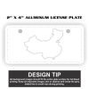 2" X 4" Aluminum License Plate  Thumbnail