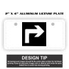 2" X 4" Aluminum License Plate  Thumbnail