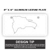 2" X 4" Aluminum License Plate  Thumbnail