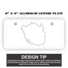 2" X 4" Aluminum License Plate  Thumbnail