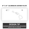 2" X 4" Aluminum License Plate  Thumbnail