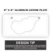 2" X 4" Aluminum License Plate  Thumbnail