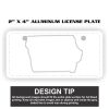 2" X 4" Aluminum License Plate  Thumbnail