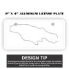 2" X 4" Aluminum License Plate  Thumbnail