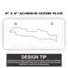 2" X 4" Aluminum License Plate  Thumbnail