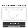 2" X 4" Aluminum License Plate  Thumbnail