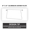 2" X 4" Aluminum License Plate  Thumbnail