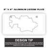 2" X 4" Aluminum License Plate  Thumbnail