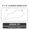 2" X 4" Aluminum License Plate  Thumbnail