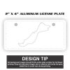 2" X 4" Aluminum License Plate  Thumbnail