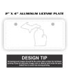 2" X 4" Aluminum License Plate  Thumbnail