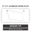 2" X 4" Aluminum License Plate  Thumbnail