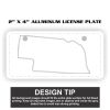 2" X 4" Aluminum License Plate  Thumbnail