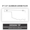 2" X 4" Aluminum License Plate  Thumbnail