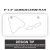 2" X 4" Aluminum License Plate  Thumbnail
