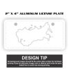 2" X 4" Aluminum License Plate  Thumbnail