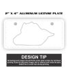 2" X 4" Aluminum License Plate  Thumbnail