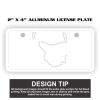 2" X 4" Aluminum License Plate  Thumbnail