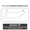 2" X 4" Aluminum License Plate  Thumbnail