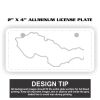 2" X 4" Aluminum License Plate  Thumbnail