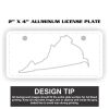 2" X 4" Aluminum License Plate  Thumbnail