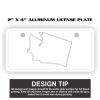 2" X 4" Aluminum License Plate  Thumbnail